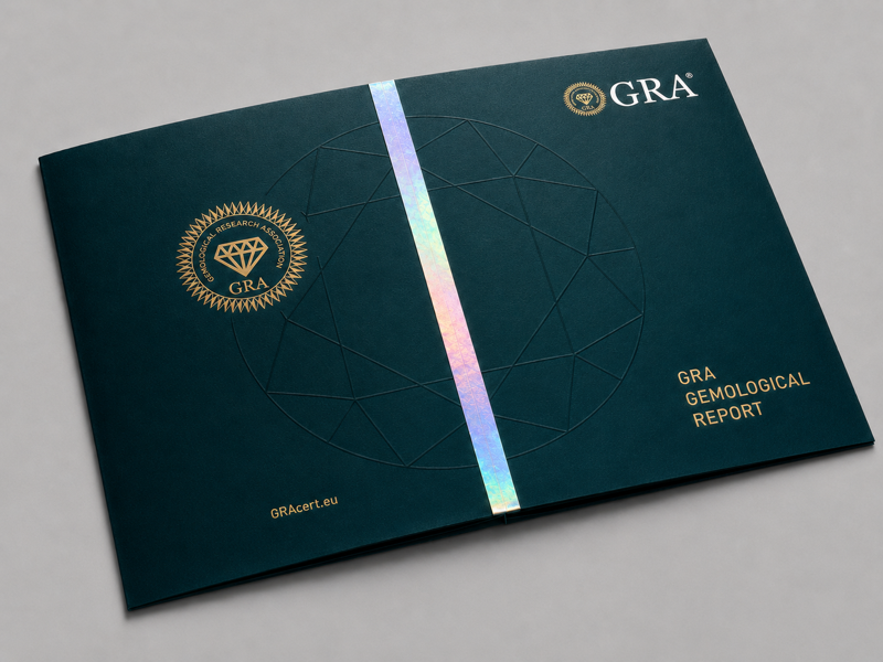 GRA Gemological Report — Certificate Mockup